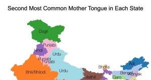 Second most common language in each state